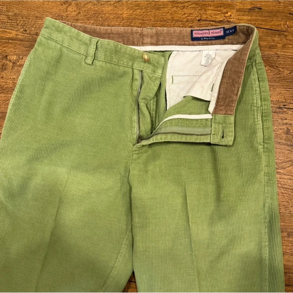 Vineyard Vines Green‎ Corduroy Casual Preppy Chino Pants Trousers Men's 32x32